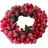 Fleurs décoratives rouges couronne de Noël bougie de Noël garanti