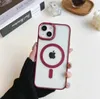 Hot-selling Electroplated Acrylic Magnetic Transparent Shockproof Phone Case for iPhone 15 14 13 12 11 Pro Max With OPP Bag