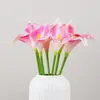 Fleurs décoratives Arrivée artificielle pu real touch 13 couleurs mini lis calla pour la décoration de mariage des fournitures de fête de fête