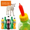 5 stks lam puppy tepel plastic verbind met sprite cola fles melkdrank zachte rubberen fopspeen speenleed wees wees pup