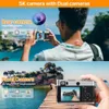 5K Digital Camera with Front and Rear Cameras, Autofocus, Viewfinder, UHD Video, Vlogging for YouTube, 6Axis AntiShake Selfie Camera - Ideal for Photography Enthusiasts