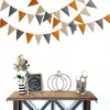 Party Decoration Brown Grey Felt Bunting Banner Triangle Flags Hanging Pennant For Birthday Wedding Forest Wild Safari Garlands Decorations