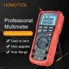 Honeytek Nouveau testeur multimètre numérique professionnel de mise à niveau 1000v 20a mètre ohm hz capacite rel true rms ac dc multi -terter