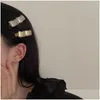 Saç klipleri barrettes Kore Moda Geometrik Kadınlar Metal Altın İçi Boş Kalp Aksesuar Hafası Stre22 Drop Teslimat DH78B