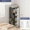 Chambre ménage multicouche à porte unique pliage de rangement armoire de rangement casier pliable armoire à poussière étagères