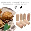 Storage Bottles 2cm Wooden Stamp Hand Carved Stamps DIY Pottery Printing Blocks Scrapbooking Tools Decorative Craft Accessories Handle