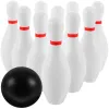 Plasitc Bowling Play Set Portable Fun Indoor Sports Outdoor Games de bowling Parents enfants Interactive Toys for Home School