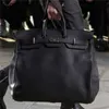 HAC -Handtasche Handtaschen Großer Designer Totes 50 cm Taschen 2024 Kapazitäts Geschäfts Reisebag Herren- und Frauen Fitness Handheld -Gepäck bk echtes Leder 6m3l