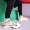 Sneakers Babaya Chaussures en toile haute pour enfants Chaussures décontractées 2023 Automne Nouvelles filles Sneakers pour enfants chaussures respirantes