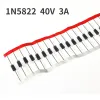 100st Schottky Diode 1N5822 1N5824 DO-27 30V-40V 3A-5A Elektroniska komponenter