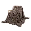 Blankets Coffee Leopard Print Baby Blanket Fur Crystal Velvet Sofa Cover Fast Small