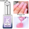 Kodies Gel Pink Gummi Basis Gel Politur 15ml Nagellack Struktur Neutral Beige bloße Farbe Vern halb dauerhaft UV/LED Lack