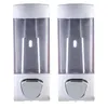 Flytande tvål dispenser väggbehållare: montering för badrum tvättrumstillbehör 2 st 350 ml