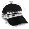 Top Caps Piyano Müzik İllüstrasyon Beyzbol Kapağı Kadın Erkekler Snapback Klasik Stil Şapka