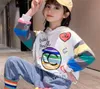 Autumn Cothes Korean Children039s Vêtements Cabillage Cartoon Sweater Denim Jeans 2pcs Fashion Big Kids Girls039 costumes 413y 2101820812