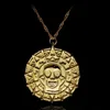 Colares pendentes Acessórios de filmes Akibe Akg pirata asteca colar de moedas de ouro pendente vintage pingente punk hip hop colarqueq