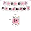 Paris Party Decorations Set Pink Paris Happy Birthday Banner Eiffel Tower Balloons Decor for Girl Paris Birthday Party Supplies