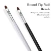 1pc peinture brosse nail art motif de conception polonais en acrylique brosse plate plateau outils de stylo à dessin de dessin bricol