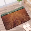 Bath Mats Autumn Country Farm Bathroom Mat Fall Harvest Wheat Field Nature Landscape Anti-Slip Floor Decor Kitchen Bedroom Doorway Carpets