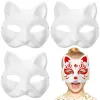 Тойвийская кошачья маска белая неокрашенная маска DIY ваши собственные маски Хэллоуин карнавал День Святого Валентина День ремесленных живописи