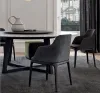 stone marble round swiveling wooden dining table chairs set Nordic comedor sillas de comedor mesa comedor muebles de madera mesa