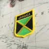 Jamaïque National Flag brodery Patches Badge Bouclier et Pin de forme carrée