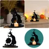 Candele Halloween Witch Candlestick Ornamenti decorativi per la casa Atmosfera Curiosità di lunga durata