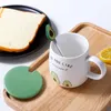 Tazze di alta qualità Avocado tazza di caffè in ceramica resistente al calore con coperchio per bambini da 450 ml di ufficio utile regalo per bevande utili