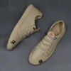 Laarzen 2022 Nieuwe kleine witte schoenen heren allmatch trend board schoenen heren lederen één pedaal witte beanie schoenen trendy schoenen