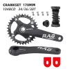 Mountain Bike Crank 170 mm con staffa inferiore 104bcd 34t 36t 38t in bicicletta in bicicletta in lega di alluminio MTB Crankset