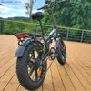 バイクIdotata配信1000w ectricバイク48v 20ah折りたたみ山Ebike 20インチファットタイヤ都市通勤エクトリックビシク36mph l48