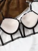 Sexy durchsichtige durchsichtsgestickte Spitzenweste Typ Verlängerung BH Set gesammelte Unterwäsche Frauen große Dessous Dessous