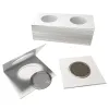 50st Square Cardboard Coin Holders Coin levererar 17,5 mm-40mm mynthållare förvaringsklippmynt