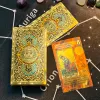 Yaratıcı Altın Pet Tarot Kartları Muhteşem Divinatif Tahta Oyunları Su Geçirmez Astrolojik Oracle Güverte Kılavuz Kitap