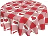 Table de table joyeux noël nappes 60 pouces rouges arbre rouge hiver Noël nappes en polyester tissu lavable