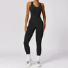 Naadloze gym sport jumpsuit dames sportkleding sexy holle backless scrunch fitness overalls push up One Pieces outfit yoga Wear 240409