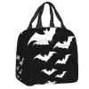 Okkulte Hexenfledermäuse Lunchtasche Goth Thermal Kühler isolierter Lunchbox für Frauen Kinder Schulkinder Strand Reise Essen Tasche Taschen