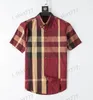 Men Shirt Luxurys Desingers Herrenhemden Hemden Kleid Geschäft Casual Shirt Ärmel Streifen schlanke männliche soziale Modeplaid asiatischer M-3xl