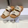 24 Sandalias de diseñadores Cubrimos de goma de mujeres de lujo Mulas Mulas Planas Flatas de letras Diaos zapatillas para mujeres Pinieras de color Pink Summer Plataforma Playa Plataforma Herringbone Zapatos