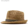 Chapeaux à bord large chapeau seau Nouveau été parent-enfant de soleil chapeaux de soleil décontracté pour femmes chapelet jazz homme plage trilby paille panama chapeau creuse ceinture de soleil caps y240409