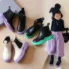 Boots Girls Casual Fashion Boots Boys Boots Pu Boots Children Soft Breathable Nonlip Chaussures pour enfants 2022 NOUVEAU