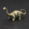 Dinosauro Jurássico de Brass sólida Dinosauro Pequena estátua Office Desktop Ornamentos de chá Artesanato de animais Figuras de animais miniaturas infantis presentes de brinquedo