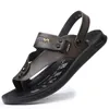 Sandals tongs pour les hommes portent des chaussures de plage anti-skid à l'extérieur en été pour conduire le printemps et l'automne super fibre décontractée