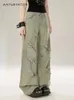 Women's Jeans High Street Goth Ripped Women Summer Waist Slim Loose Wide Leg Pants American Retro Girl Y2K Baggy