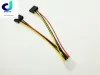 5st SATA Power Cable Splitter Molex 4pin hane till serie Ata 15pin x 2 kvinnliga y hårddiskkablar 20 cm för bitcoin gruvbrytning