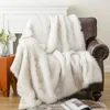 Coperte copertura coperta bianca europea divano in lana lunga leggera imitazione di lusso pelliccia addensata foxi realizzabile per soggiorno camera da letto el