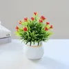 Dekorativa blommor Fake Pastoral Simulation Green Plant Bonsai Interior Decoration Artificial Potted Plants