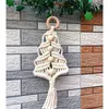 Tapisseries Ensemble de 3 macrame à feuilles persistantes Garland Christmas Nordic Decor Handmade Vismas Holiday Murd Gifting