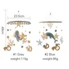 베이비 래틀 장난감 모바일 012 개월 나무 태어난 음악 상자 수중 고래 벨 매달린 장난감 홀더 브래킷 유아 침대 240409