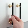 European Black Gold Cabinet Drawer Handle Minimalist Metal Cupboard Wardrobe Door Pulls Knobs Hardware Furniture Handles Knobs